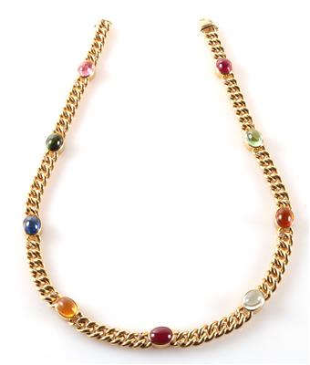 Kurzes massives Brillant Schmuckstein Collier - Klenoty a Hodinky