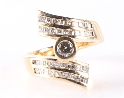 Brillant/Diamantring zus. ca. 0,75 ct - Jewellery and watches