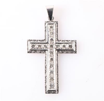 Brillant Kreuz zus. ca.1,10 ct - Gioielli e orologi