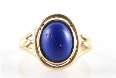 Behandelter Lapis Lazuli Damenring - Schmuck und Uhren