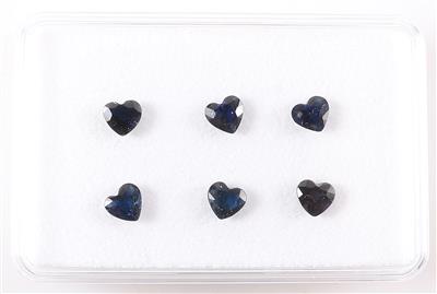 Lot lose Saphire 3,75 ct (6 Stück) im Herz-Schliff - Gioielli e orologi