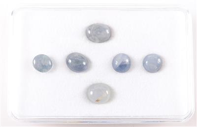 Lot lose Sternsaphire 9,91 ct im Cabochon-Schliff (6 Stück) - Schmuck und Uhren