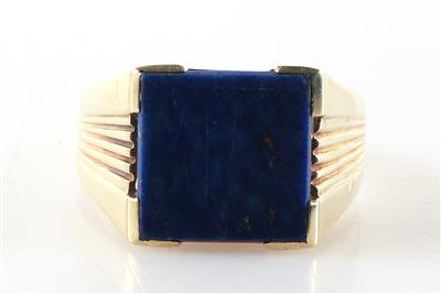 Behandelter Lapis Lazuli Herrenring - Gioielli e orologi