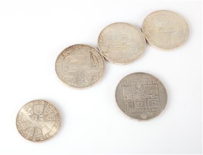 Sammlermünzen ATS 100,--/ 25,-- (5) - Klenoty a Hodinky