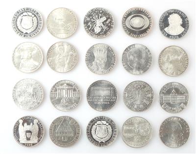 Sammlermünzen ATS 50,--, Vollständiger Satz (20 Stück) - Klenoty a Hodinky