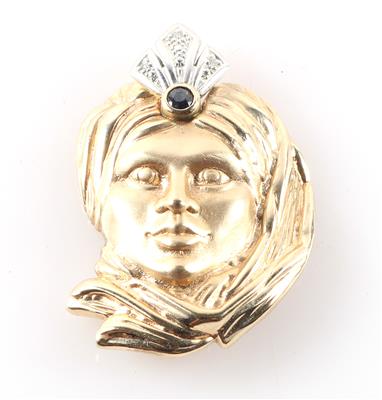 Saphir Diamant Anhänger "Beduine" - Schmuck und Uhren