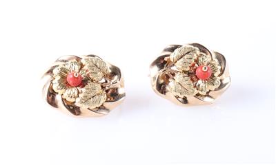 Korallen Ohrringe "Blüten" - Jewellery and watches