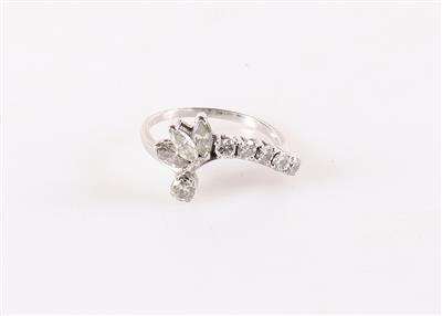 Brillant/Diamant Damenring zus. ca. 0,85 ct - Schmuck und Uhren