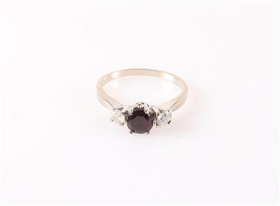 Diamant Granat Ring - Klenoty a Hodinky