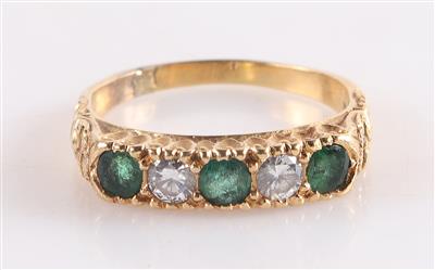 Brillant Smaragd Ring - Klenoty a Hodinky