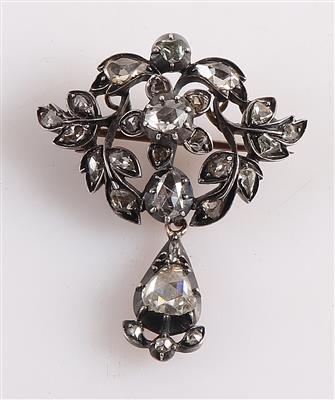 Diamant Brosche zus. ca. 1,30 ct - Jewellery and watches