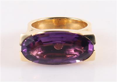 Moderner Amethyst Damenring - Klenoty a Hodinky