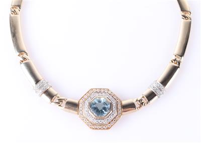 Aquamarin Brillant Collier - Jewellery and watches