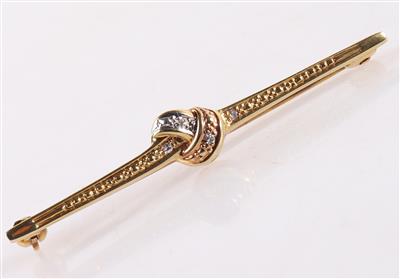 Diamant Stabbrosche "Knoten" - Schmuck und Uhren