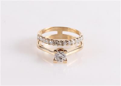 Brillant/Diamant Damenring zus. ca. 0,60 ct - Jewellery and watches