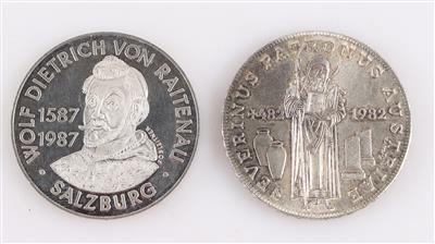 2 Silbermünzen a ATS 500,- - Klenoty a Hodinky
