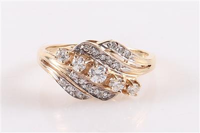 Brillant Diamantring zus. ca. 0,50 ct - Klenoty a Hodinky