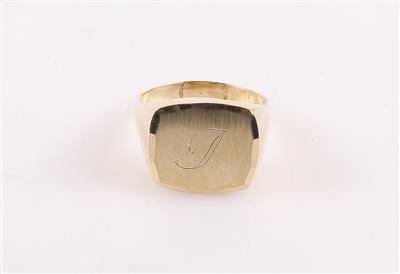 Ring Buchstabengravur "J" - Schmuck und Uhren