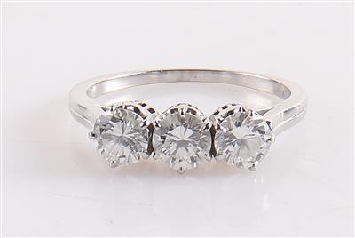 Brillant Damenring zus. 1,24 ct (graviert) - Klenoty a Hodinky