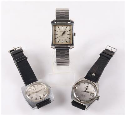 3 Armbanduhren "Tissot Seastar PR 516"/"Marvin PTT"/ "Nivada" - Jewellery and watches