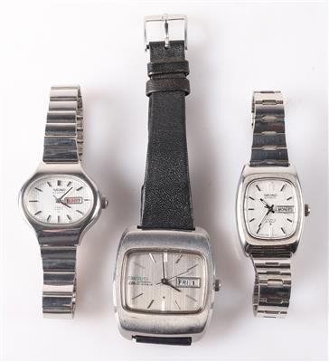 3 Seiko Armbanduhren - Klenoty a Hodinky