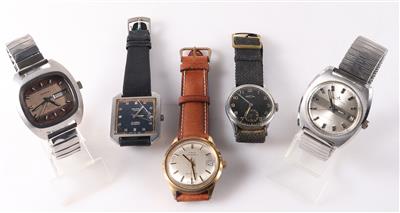 Konvolut Armbanduhren (5) - Uhren und Schreibgeräte
