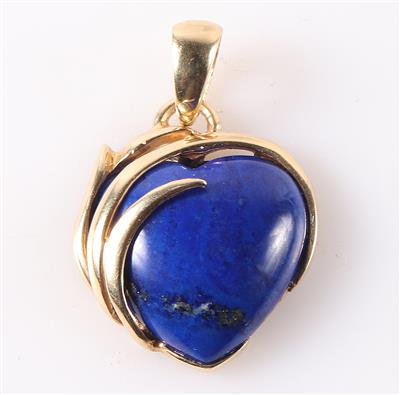Lapis Lazuli (beh.) Herzanhänger - Schmuck und Uhren