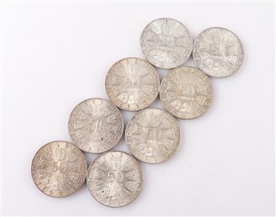 Sammlermünzen ATS 50,-- (8) - Gioielli e orologi