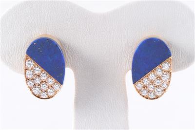 A. E. Köchert Lapis Lazuli (beh.) Brillant Ohrlips - Jewellery and watches