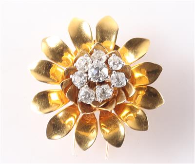 Cartier Diamant Blütenbrosche Trembleuse (Zitterbrosche) - Schmuck und Uhren