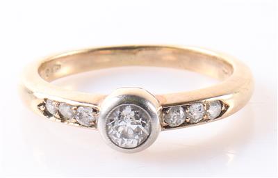 Diamant Damenring zus. ca. 0,45 ct - Jewellery and watches