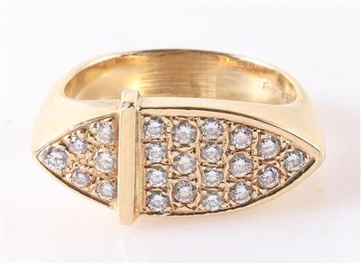 Moderner Brillant Damenring zus. ca. 0,70 ct - Jewellery and watches