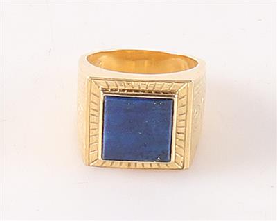 Lapis Lazuli (beh.) Herrenring - Schmuck und Uhren