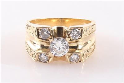 Brillant Ring zus. ca.1,00 ct - Jewellery and watches