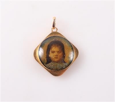 Medaillon "Mädchenportrait" - Jewellery and watches