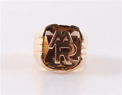 Rauchquarz Herrenring "MR" - Jewellery and watches