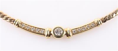 Brillant Collier zus. ca. 0,35 ct - Klenoty a Hodinky