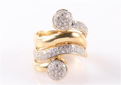 Brillant Damenring zus. ca. 0,90 ct - Jewellery and watches