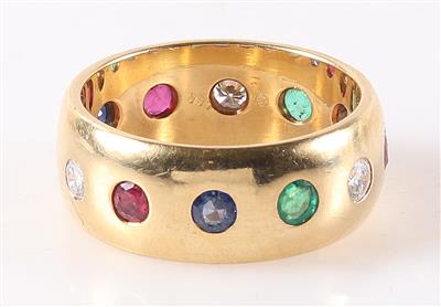 Brillant Farbstein Memoryring - Jewellery and watches