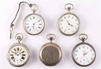 Konvolut Taschenuhren (5) - Schmuck und Uhren