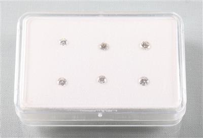 Sechs lose Brillanten zus. 0,69 ct - Jewellery and watches