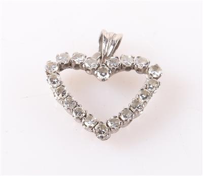 Diamant Anhänger "Herz" zus. ca. 0,60 ct - Gioielli e orologi