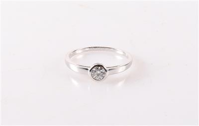 Brillant-Solitärring 0,26 ct (grav.) - Schmuck und Uhren