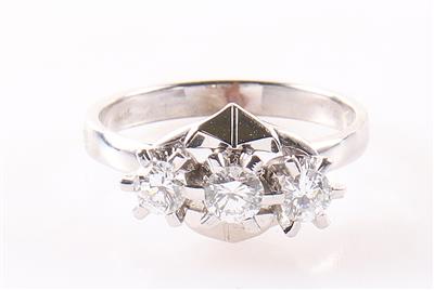 Brillant Damenring zus. ca. 0,45 ct - Schmuck und Uhren