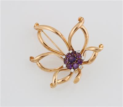 Brillant Amethyst Brosche - Jewellery and watches