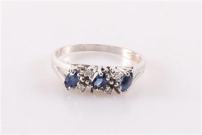 Diamant Saphir Damenring - Jewellery, Works of Art and art
