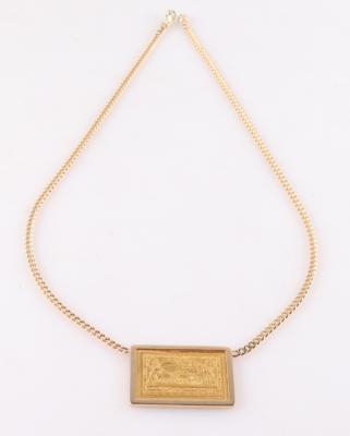 Collier "Briefmarke" - Schmuck und Uhren