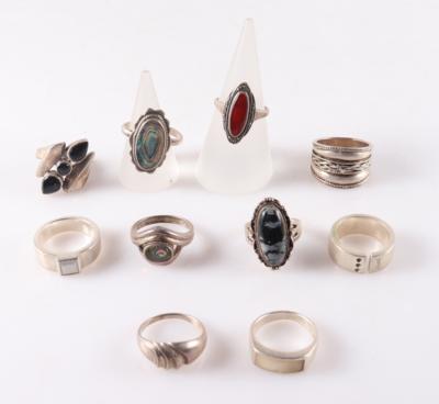 Ring-Konvolut (10) - Jewelry and watches