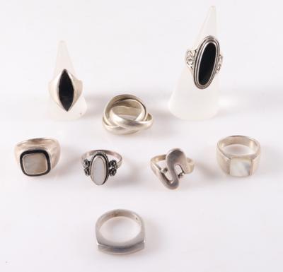 Ring-Konvolut (8) - Jewelry and watches