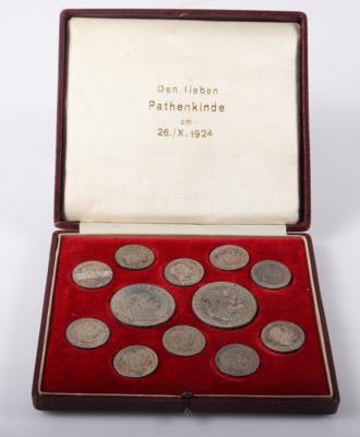 Münzsammlung "Den lieben Patenkinde am 26./X.1924"(sic) - Jewellery and watches